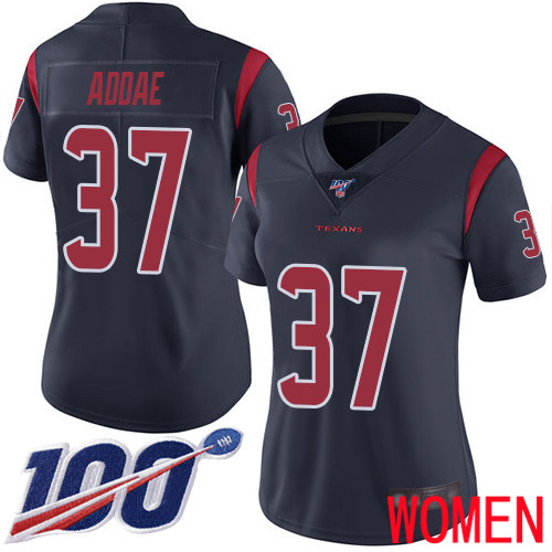 Houston Texans Limited Navy Blue Women Jahleel Addae Jersey NFL Football #37 100th Season Rush Vapor Untouchable->women nfl jersey->Women Jersey